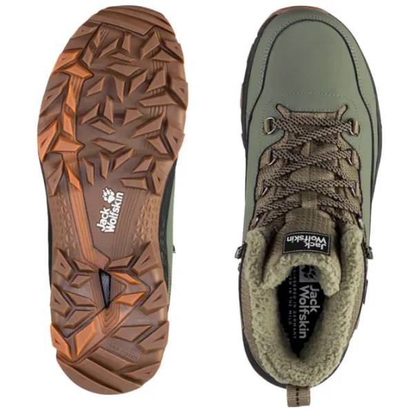 Botine pentru bărbați Jack Wolfskin Everquest Texapore Mid M 44.5/ Darkolivegreen photo 6