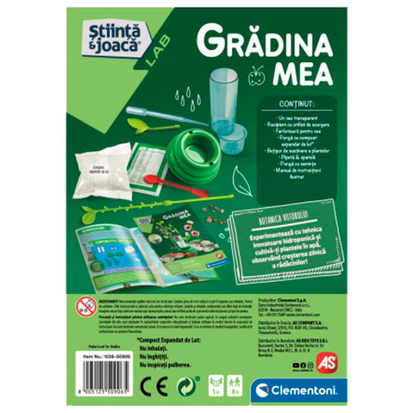 Set de creație Clementoni Știință & Joacă Grădina Mea 1026-50906 8+/ Multicolor Green photo 2