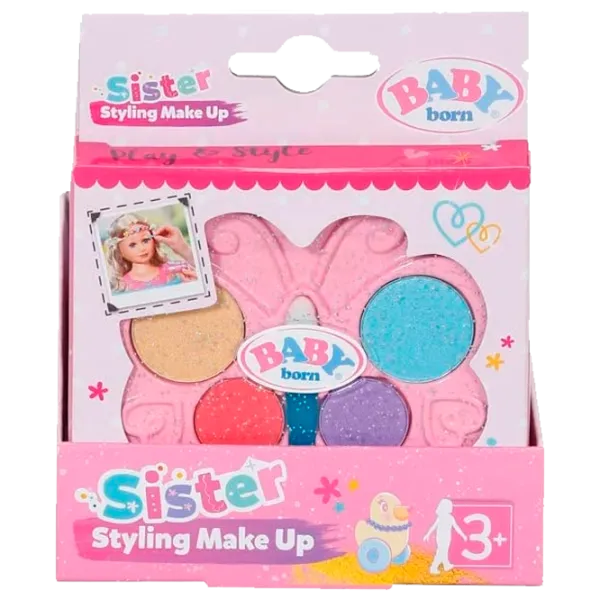 Set de creație Baby Born Play & Style Sister Styling Make up 828724 3+/ Multicolor Pink photo 1