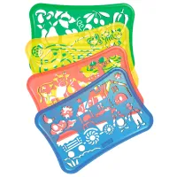 Set de creație Quercetti Stencils Design Farm 8007905026458 5+/ Multicolor Blue photo 3