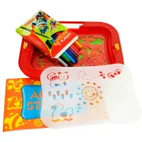 Set de creație Quercetti Stencils Design Farm 8007905026458 5+/ Multicolor Blue photo 4