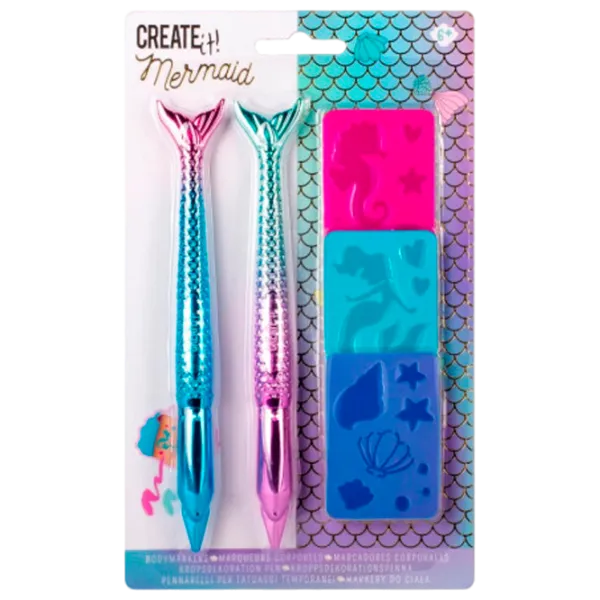 Set de creație Create it Body Markers Mermaid 84605 6+/ Multicolor Multicolor photo 1