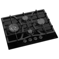 Газовая варочная панель Wolser WL- F 6403 GT IC Закаленное стекло/ Black