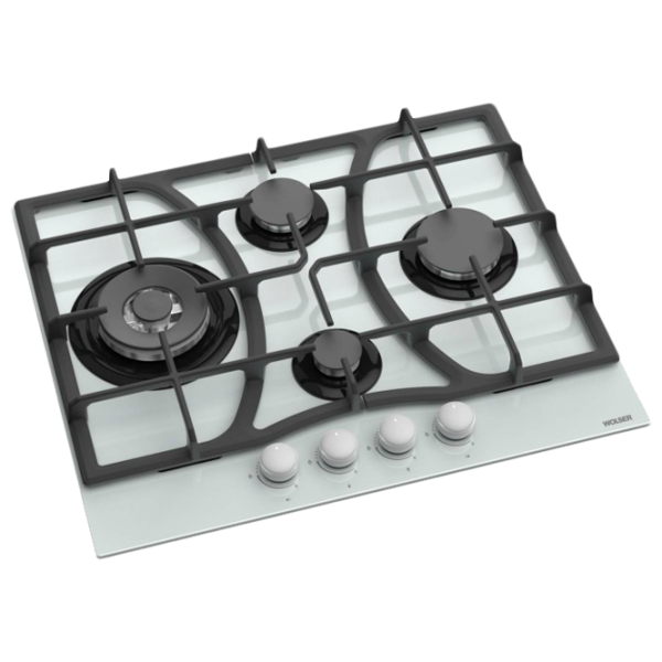 Plită încorporabilă pe gaz Wolser WL- F 6403 GT IC Sticlă călită/ White photo 1