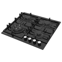 Plită încorporabilă pe gaz Wolser WL-BRD 6401 GBN FFD Sticlă călită/ Black