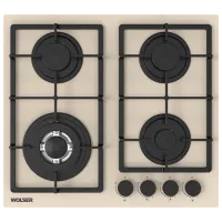 Plită încorporabilă pe gaz Wolser WL-BRD 6402 FFD Sticlă călită/ Ivory