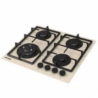 Plită încorporabilă pe gaz Wolser WL-BRD 6402 FFD Sticlă călită/ Ivory photo 2