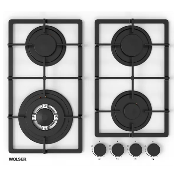 Plită încorporabilă pe gaz Wolser WL-BRD 6402 FFD Sticlă călită/ White photo 1 Plită încorporabilă pe gaz Wolser WL-BRD 6402 FFD Sticlă călită/ White photo 1