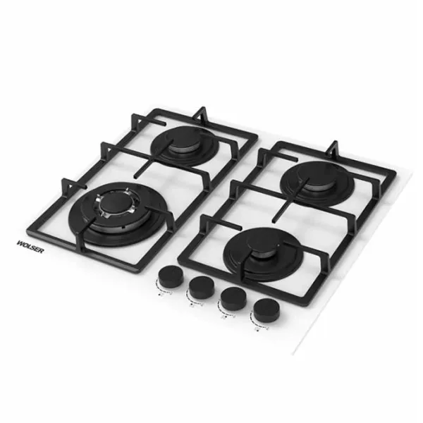 Plită încorporabilă pe gaz Wolser WL-BRD 6402 FFD Sticlă călită/ White photo 2 Plită încorporabilă pe gaz Wolser WL-BRD 6402 FFD Sticlă călită/ White photo 2