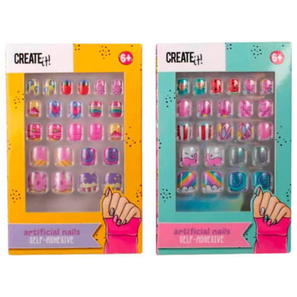 Set de creație Create it Artificial Nails Self-Adhesive 84814 6+/ Multicolor Multicolor photo 1