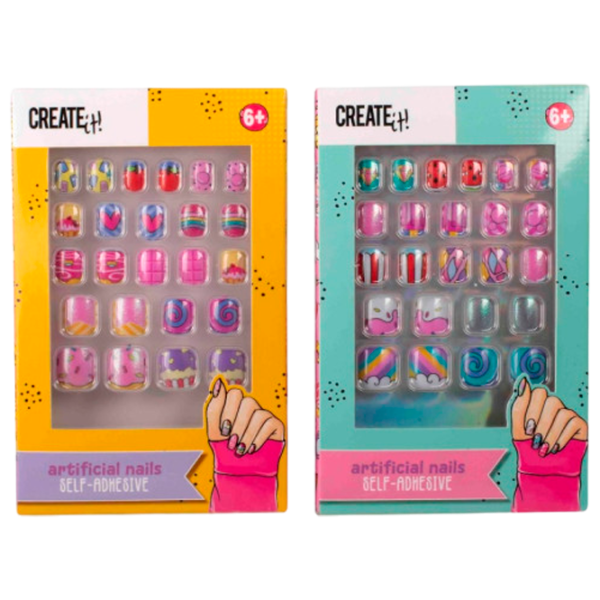 Set de creație Create it Artificial Nails Self-Adhesive 84814 6+/ Multicolor Multicolor photo 1