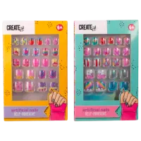 Set de creație Create it Artificial Nails Self-Adhesive 84814 6+/ Multicolor Multicolor