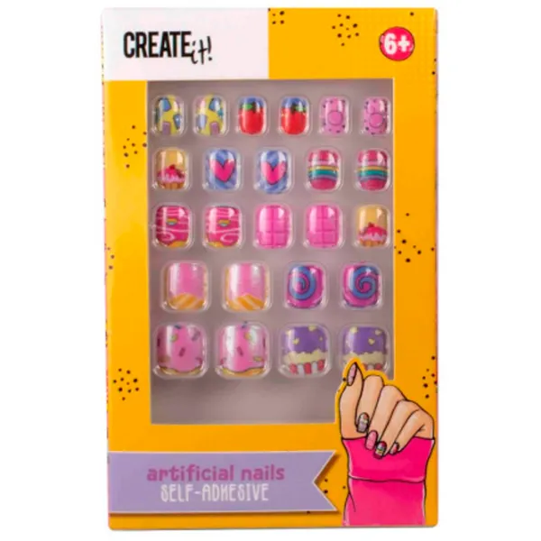 Set de creație Create it Artificial Nails Self-Adhesive 84814 6+/ Multicolor Multicolor photo 2