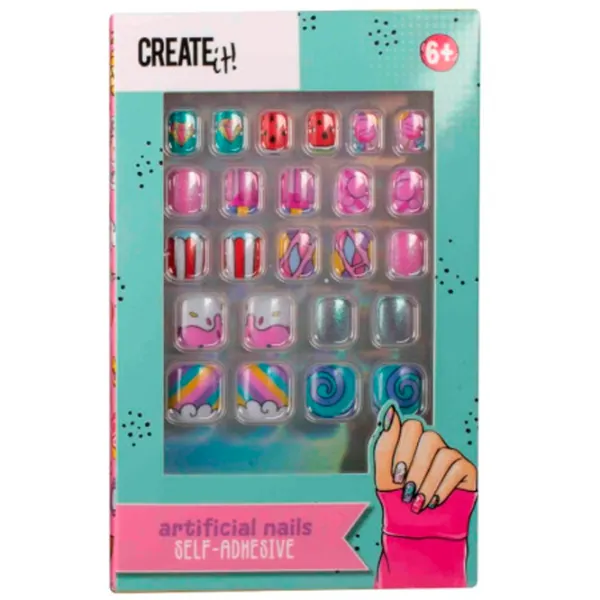 Set de creație Create it Artificial Nails Self-Adhesive 84814 6+/ Multicolor Multicolor photo 3