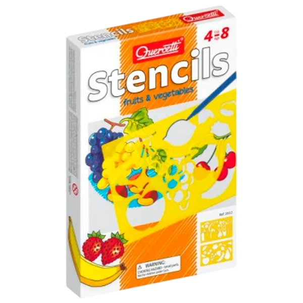 Set de creație Quercetti Stencils Fruits & Vegetables 2612 4+/ Multicolor Multicolor photo 1