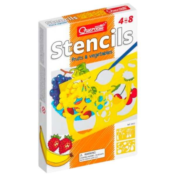 Set de creație Quercetti Stencils Fruits & Vegetables 2612 4+/ Multicolor Multicolor photo 1
