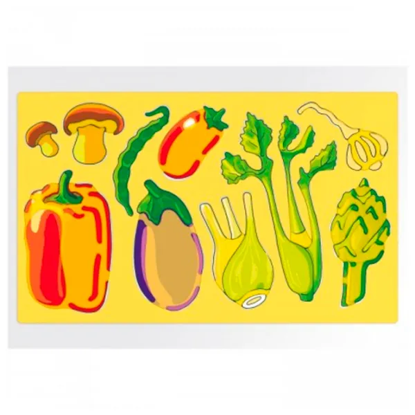 Set de creație Quercetti Stencils Fruits & Vegetables 2612 4+/ Multicolor Multicolor photo 2