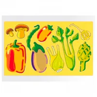 Креативный набор Quercetti Stencils Fruits & Vegetables 2612 4+/ Разноцветный Разноцветный photo 2