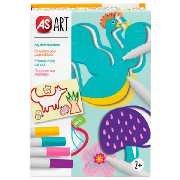 Set de creație As Kids Art My First Markers 1038-21062 2+/ Multicolor Multicolor photo 1