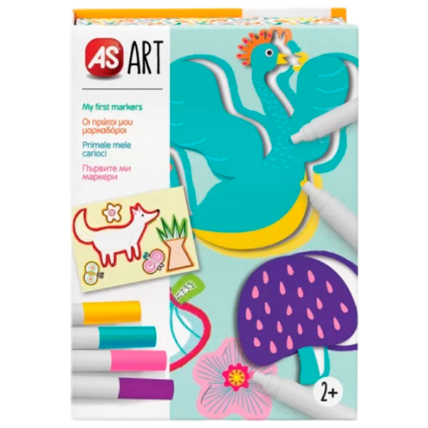 Set de creație As Kids Art My First Markers 1038-21062 2+/ Multicolor Multicolor photo 1