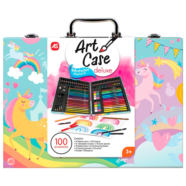 Set de creație As Kids Washable Markers Art Case Deluxe 1038-82051 3+/ Multicolor Multicolor photo 1