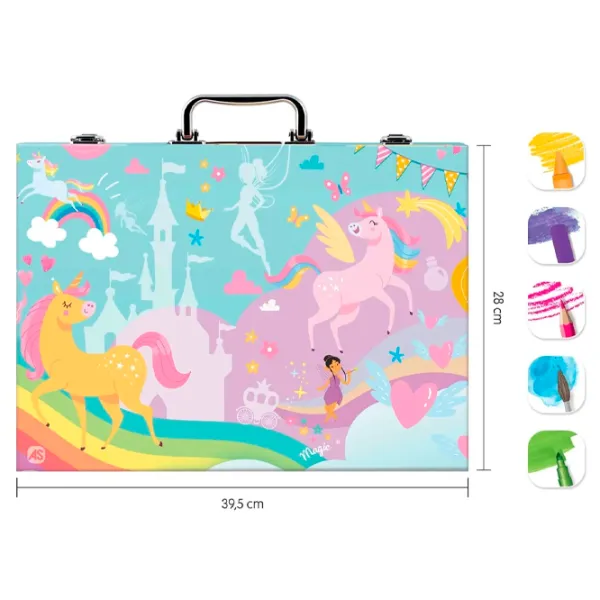 Set de creație As Kids Washable Markers Art Case Deluxe 1038-82051 3+/ Multicolor Multicolor photo 4