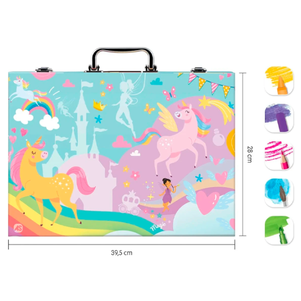 Set de creație As Kids Washable Markers Art Case Deluxe 1038-82051 3+/ Multicolor Multicolor photo 4