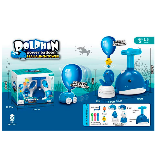 Set de creație ICOM Power Ballon Dolphin 7163050 3+/ Multicolor Blue photo 2