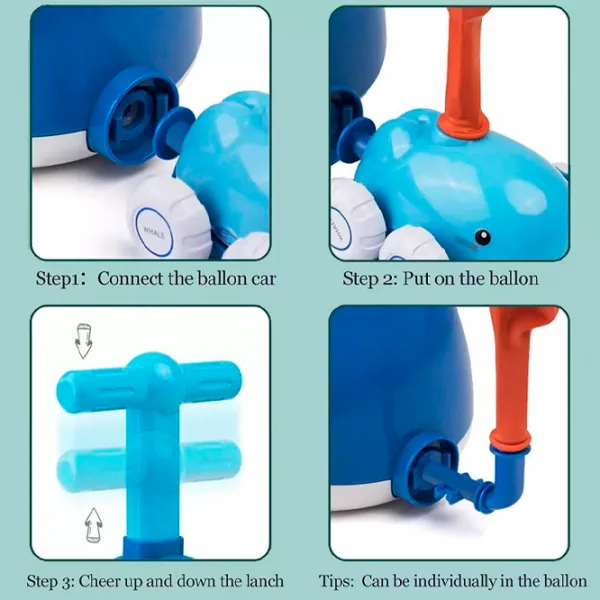 Set de creație ICOM Power Ballon Dolphin 7163050 3+/ Multicolor Blue photo 6
