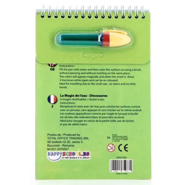 Set de creație Total Office Magic Water Dinosaurs Din31005 3+/ Multicolor Green photo 2