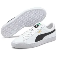 Ghete pentru bărbați Puma Basket Classic XXI 41 / White Black