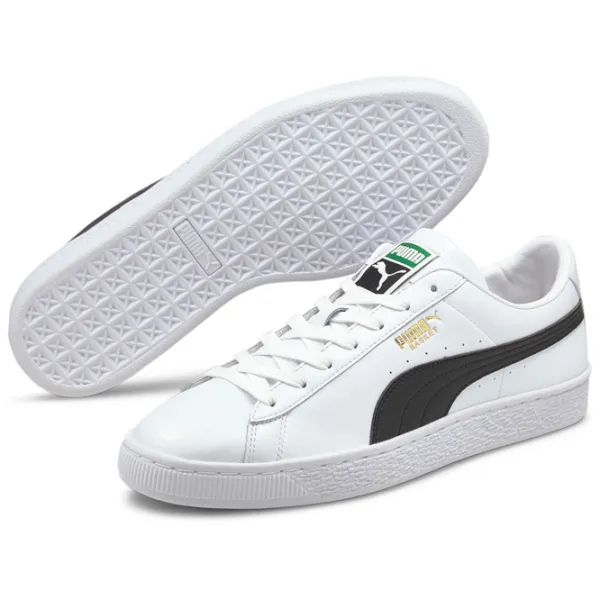 Ghete pentru bărbați Puma Basket Classic XXI 42.5 / White Black photo 1