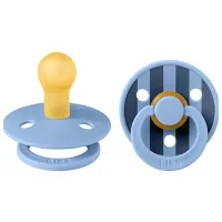 Suzetă cu tetina rotundă Bibs Studio Colour 11015101 Pentru băieți/ 0 luni - 6 luni/ Latex/ Blue