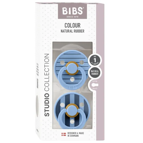 Соска круглая Bibs Studio Colour 11015101 Для мальчиков/ 0 месяцев - 6 месяцев/ Латекс/ Синий photo 3