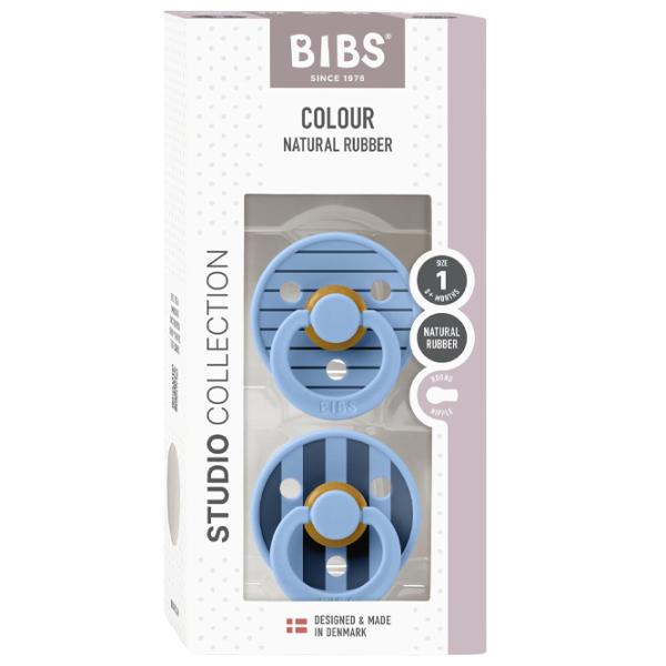 Соска круглая Bibs Studio Colour 11015101 Для мальчиков/ 0 месяцев - 6 месяцев/ Латекс/ Синий photo 3