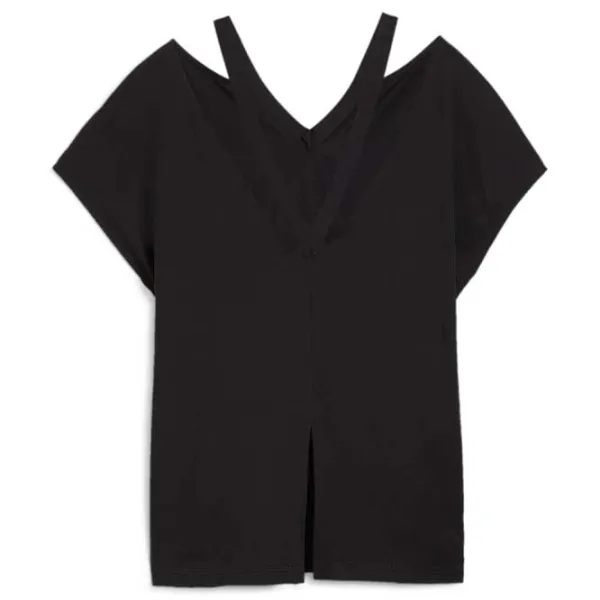 Tricou pentru femei Puma Studio Fashion Tee 94% poliester, 6% elastan/ Black photo 2