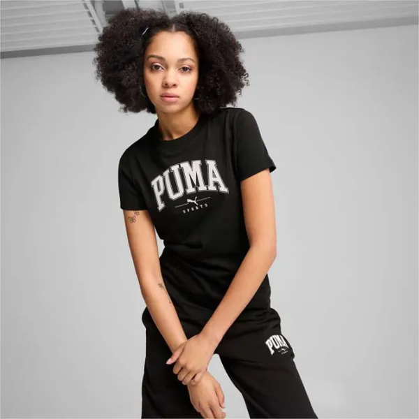 Футболка для женщин Puma Squad Graphic Tee 100% хлопок/ Черный photo 3