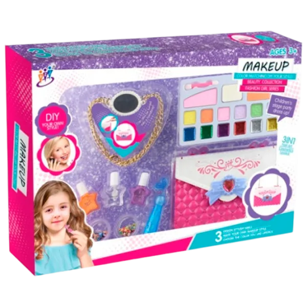 Set de creație Optmarket MakeUp Set de frumusețe ДЕ06.33 3+/ Multicolor Pink photo 1