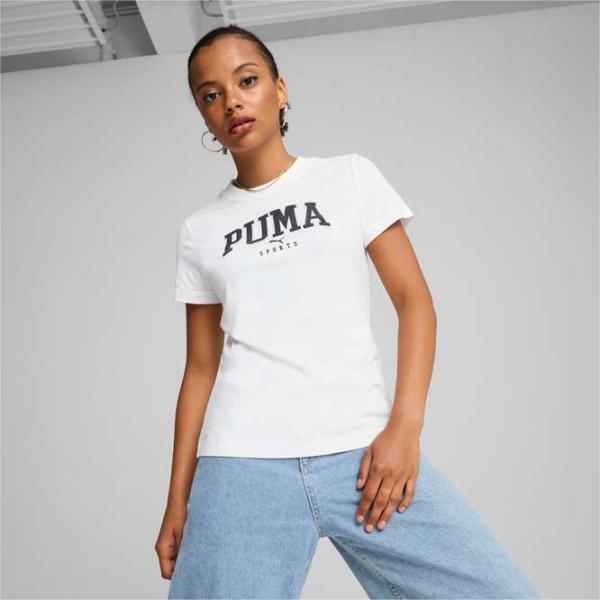 Футболка для женщин Puma Squad Graphic Tee 100% хлопок/ Белый photo 3