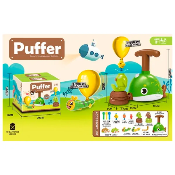 Set jucării ICOM Bigger! Puffer 7163034 3+/ Multicolor Green photo 5