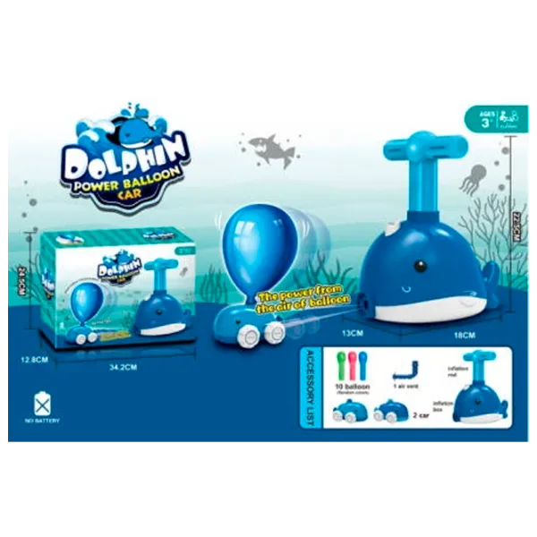 Set jucării ICOM Power Ballon Dolphin 7163036 3+/ Multicolor Blue photo 1