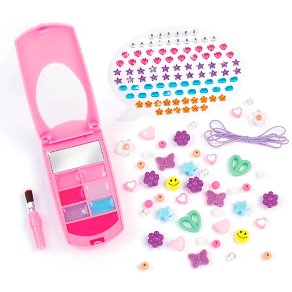 Креативный набор Make It Real Applicator Stories in Antenna Flip Phone Lip Gloss Set and DIY Lanyard 2329M 6+/ Разноцветный Зеленый photo 2