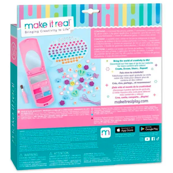 Креативный набор Make It Real Applicator Stories in Antenna Flip Phone Lip Gloss Set and DIY Lanyard 2329M 6+/ Разноцветный Зеленый photo 6