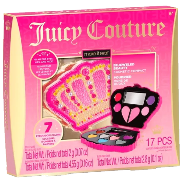 Set de creație Make It Real Juicy Couture Bejeweled Beauty Cosmetic Compact 4475M 8+/ Multicolor Pink photo 1