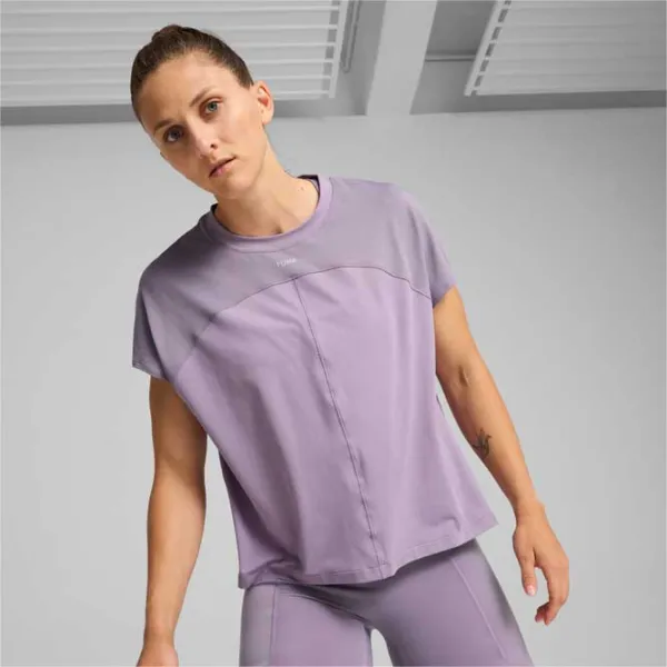 Tricou pentru femei Puma CLOUDSPUN Mix Tee 6% elastan/ Purple photo 3