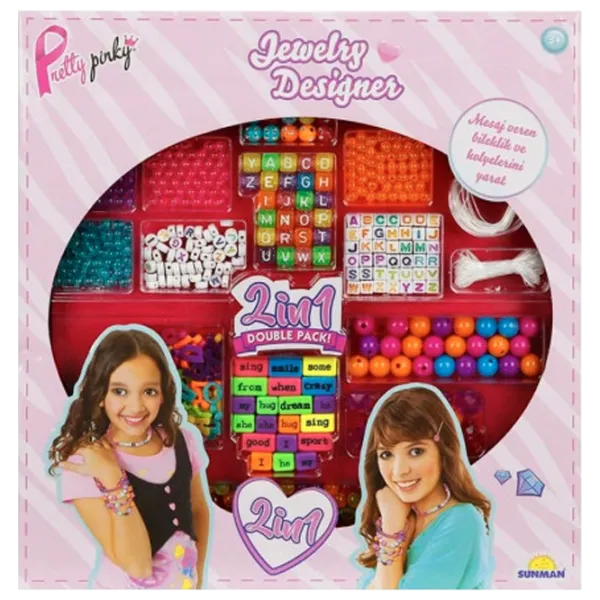 Set de creație Noriel Pretty Pinky Jewelry Designer 2In1 S01011036 3+/ Multicolor Pink photo 1