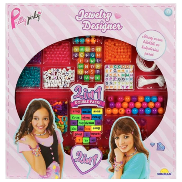 Set de creație Noriel Pretty Pinky Jewelry Designer 2In1 S01011036 3+/ Multicolor Pink photo 1