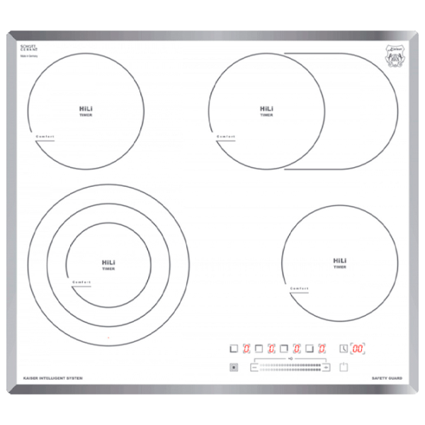 Plită încorporabilă electrică Kaiser KCT 6715 F W 6500 W/ White photo 1