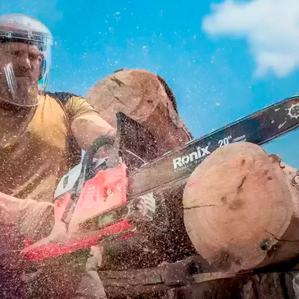 Fierăstrău cu lanţ Ronix RONIX 4650 pe benzină/ Red photo 7