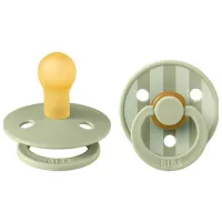 Suzetă cu tetina rotundă Bibs Studio Colour 12015102 Pentru băieți/ 6 luni - 18 luni/ Latex/ Green